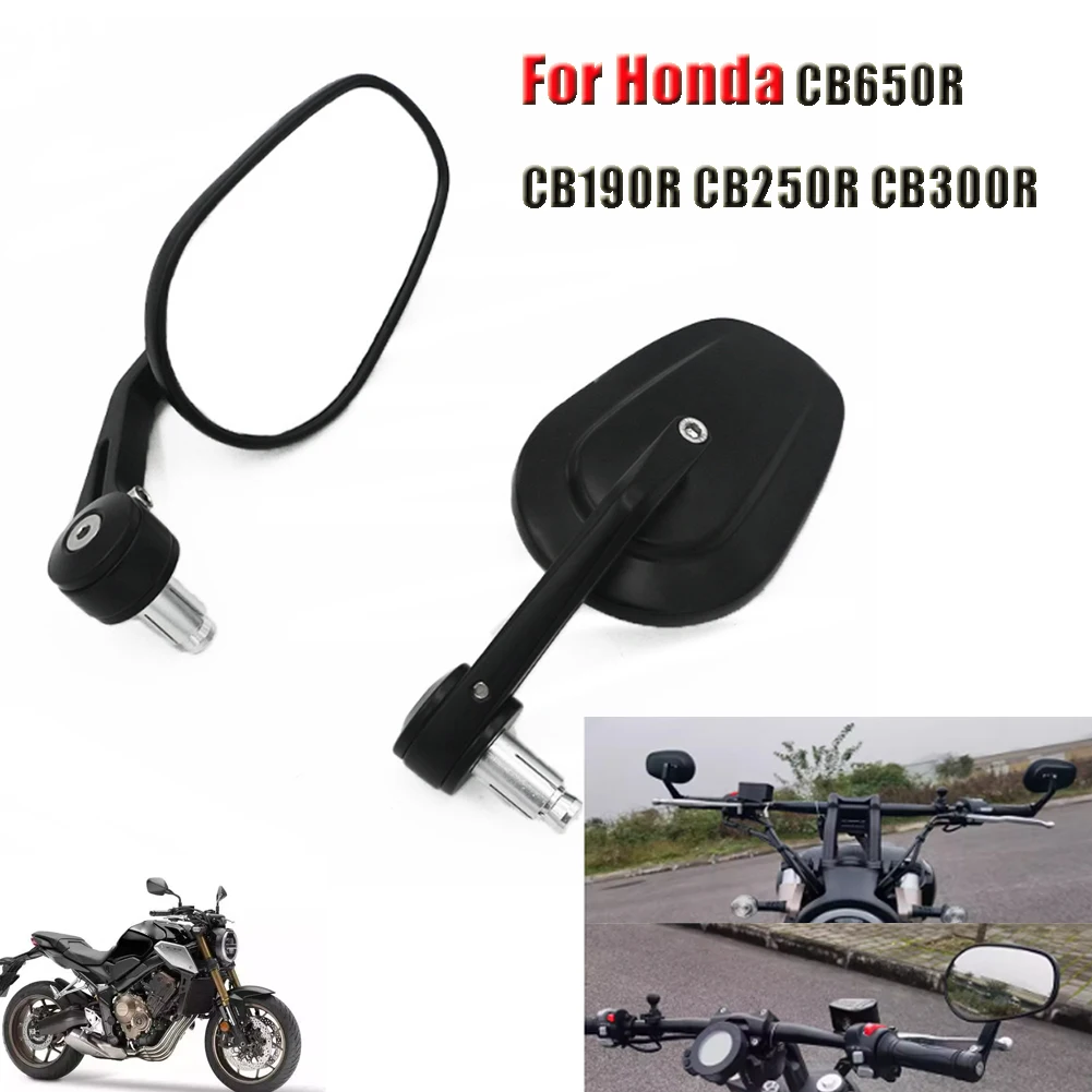 For Honda CB650R CB190R CB250R CB300R CB400 CB500 CB1000R Bar End Mirror Handlebar Rearview Mirrors Motorcycle Rear View Mirror