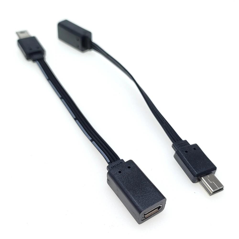 0.1M 0.2M mini USB to micro USB V3 data cable with fixed adapter V8 T-port to Android micro with cable and data charging adapter