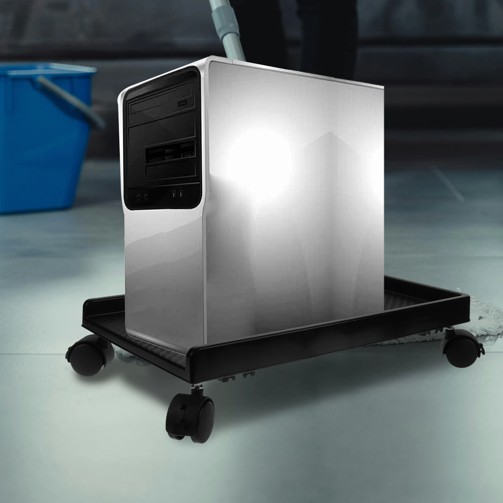 Computer Turm Turm CPU Halter Beweglichen Boden Glatte Oberfläche Wiederverwendbare PC Computer Ständer Für PC Stehen Home Office
