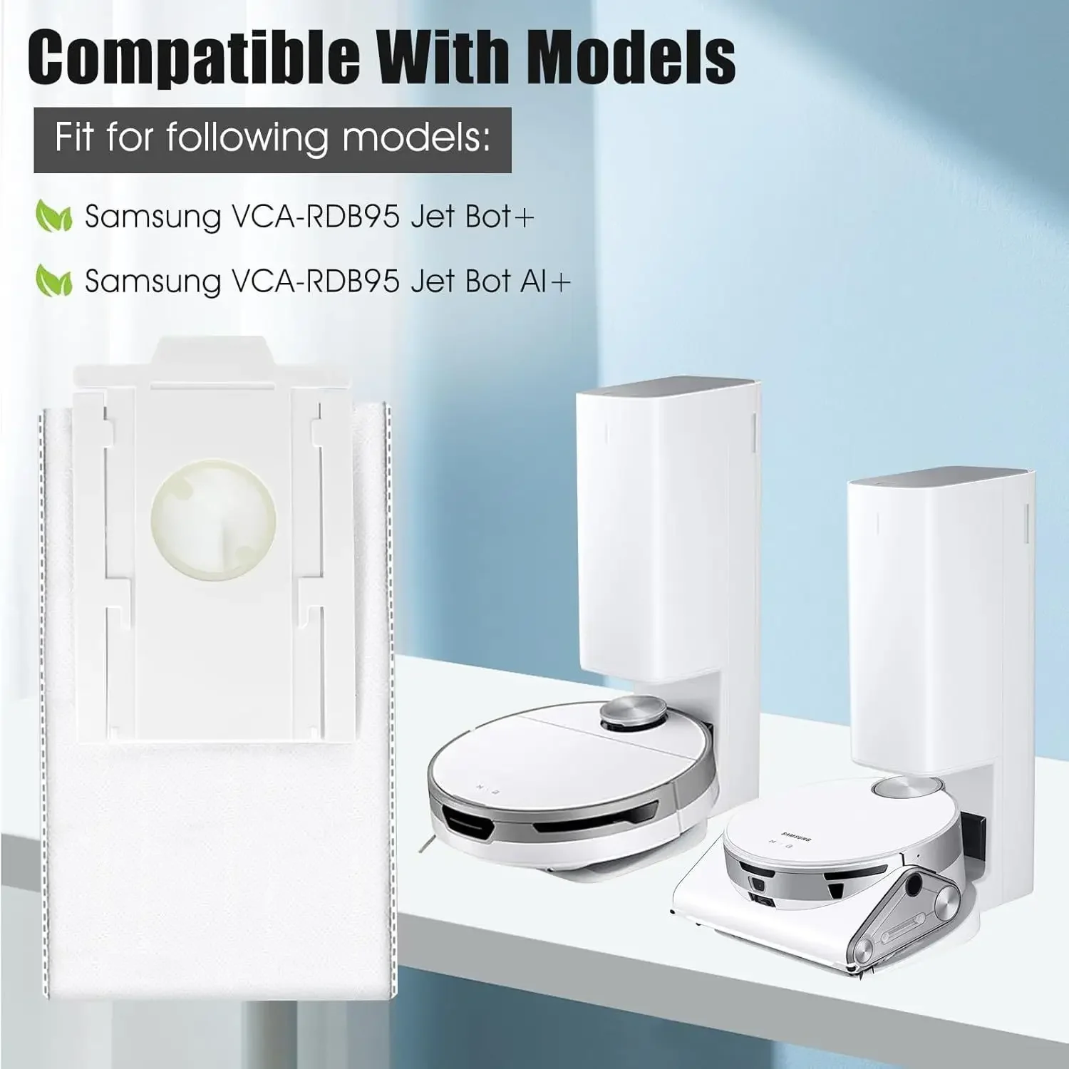 for Samsung Jet Bot AI + VCA-RDB95 Sweeper Accessories Non-woven bags Dust bags Consumables