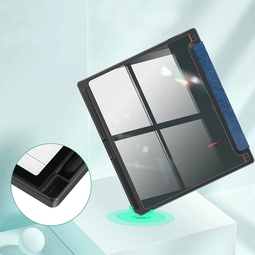 حافظة لجهاز Onyx Boox Note Air 4/3/C 10.3 بوصة EPaper Tablet، غطاء شفاف نحيف هجين مع غطاء خلفي ووظيفة الاستيقاظ التلقائي للنوم