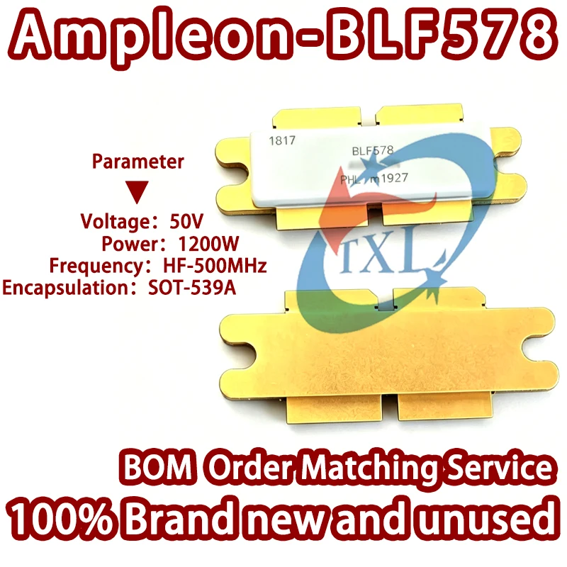 100% Brand New-NXP/Ampleon-BLF578 RF Power LDMOS Transistor 1200W 50V HF‑500MHz Ceramic gilding SOT‑539A TO‑59