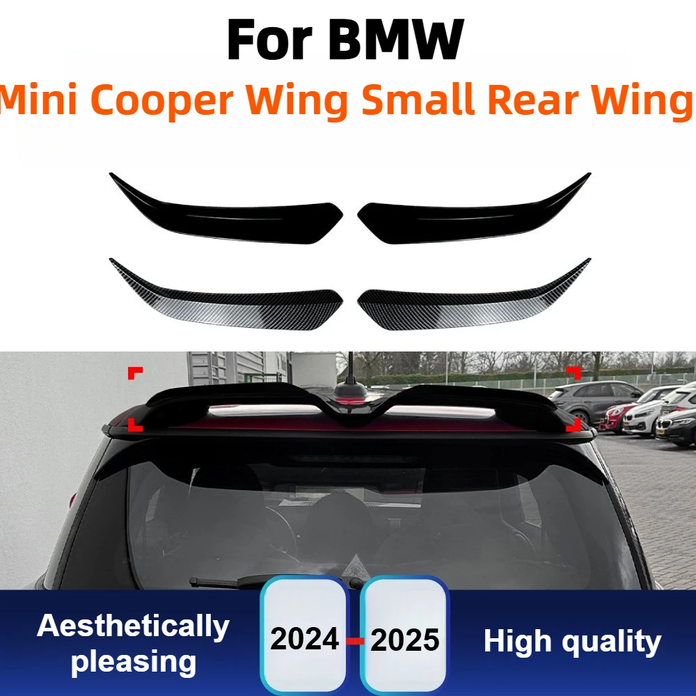 

For BMW Mini Cooper S JCW J01 F65 F66 2024+ Roof Spoiler Small Tail Wing Carbon Fiber Style Exterior Modification Tuning Kit