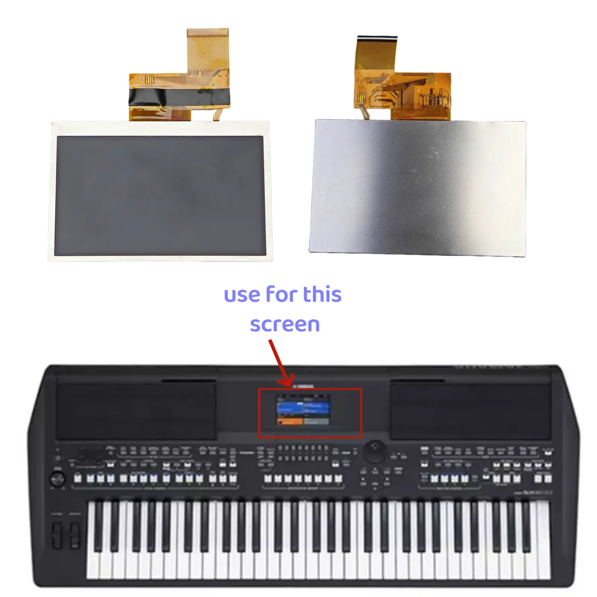

For Yamaha PSR-SX600 LCD Touch Screen, 4.3 Inch Display Monitor Replacement Part - Compatible with PSR-SX600 Keyboard