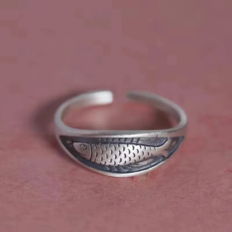 PANJBJ 925 Silve Wing Dragon Punk Ring für Frauen Mädchen Party Geschenk Retro Hiphop Mode Schmuck Dropshipping