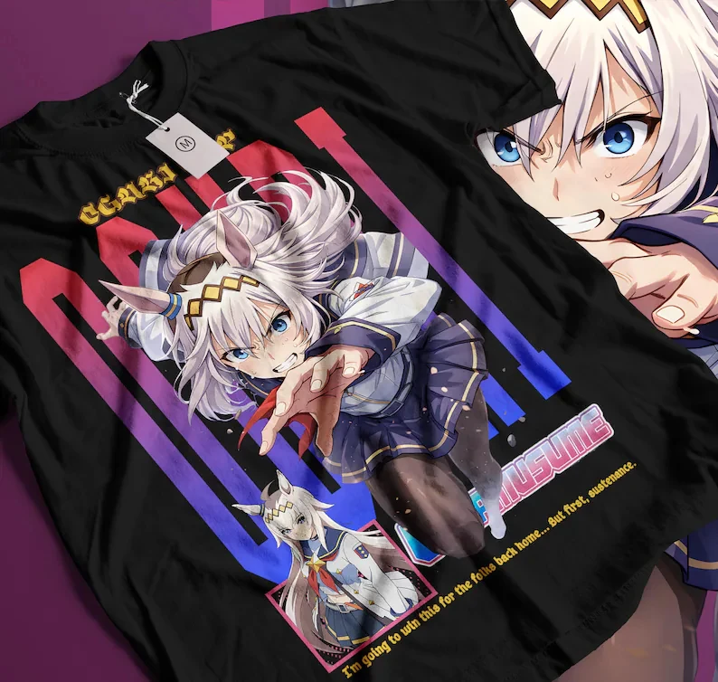 Umamusume Pretty Derby Casual T-shirt Oversized Unisex T-shirt Streetwear Trendy Cotton New Model personality Clothes Short soft