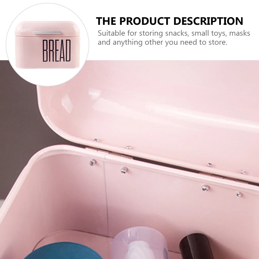 

Iron Sundries Box Long-Lasting Storage Container with Cover Snack Organizer for Daily Use Iron Storage Box