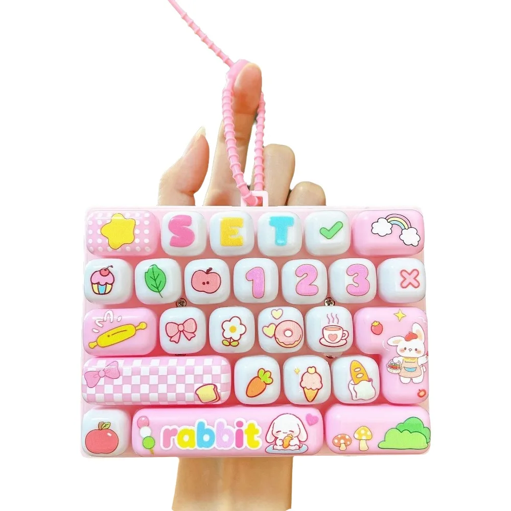 26 Key 26 Key Keyboard Keychain Cute Bag Hanging Ornament Mini Keyboard Pendant Cartoon Plastic Button Fidget