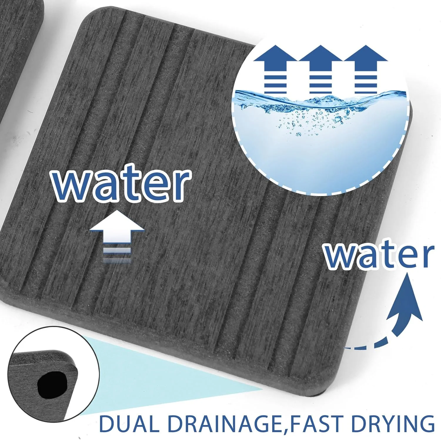 Water Absorbing Stone Tray DryingNeat Diatomite Stone Sink Tray Coasters Kitchen Sponge Hand Soap Holder 3pcs