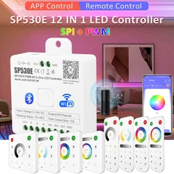 Controller LED SP530E Wifi Bluetooth RF 5V 12V 24V 5CH WS2812B WS2811 SK6812 Controller striscia LED Funziona con Alexa Google Home