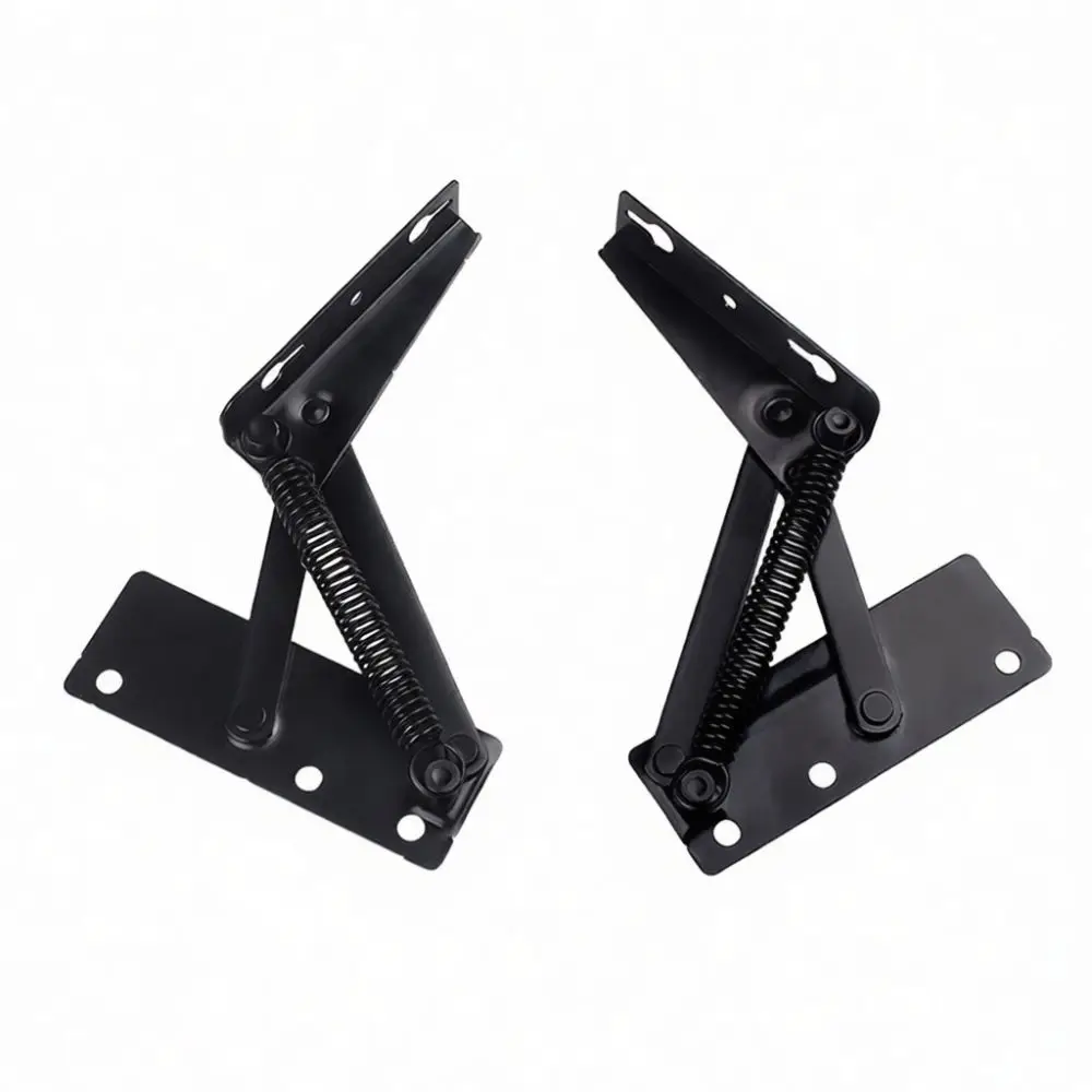 Furniture Hardware Support Spring Hinge Black Split Lift Mechanism For Sofa Bed Storage Box Lid Opening Closing Accessory