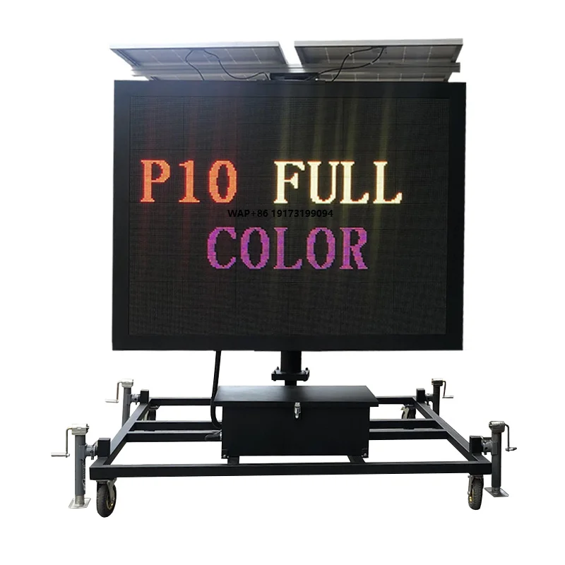 Solar Power Traffic Speed Limit Sign Display Variable Message Billboards Led Boards IP58 Waterproof High Brightness 1000m Visual