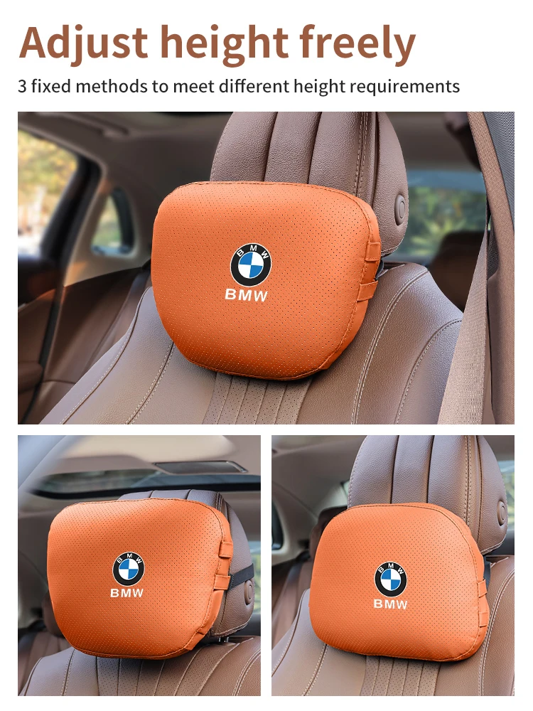 For BMW X1 X3 X4 X5 E39 E46 E60 E70 E90 F10 F15 F25 F20 F30 G05 G20 G30 G60 Car Suede Leather Headrest Seat Lumbar Back Pillow