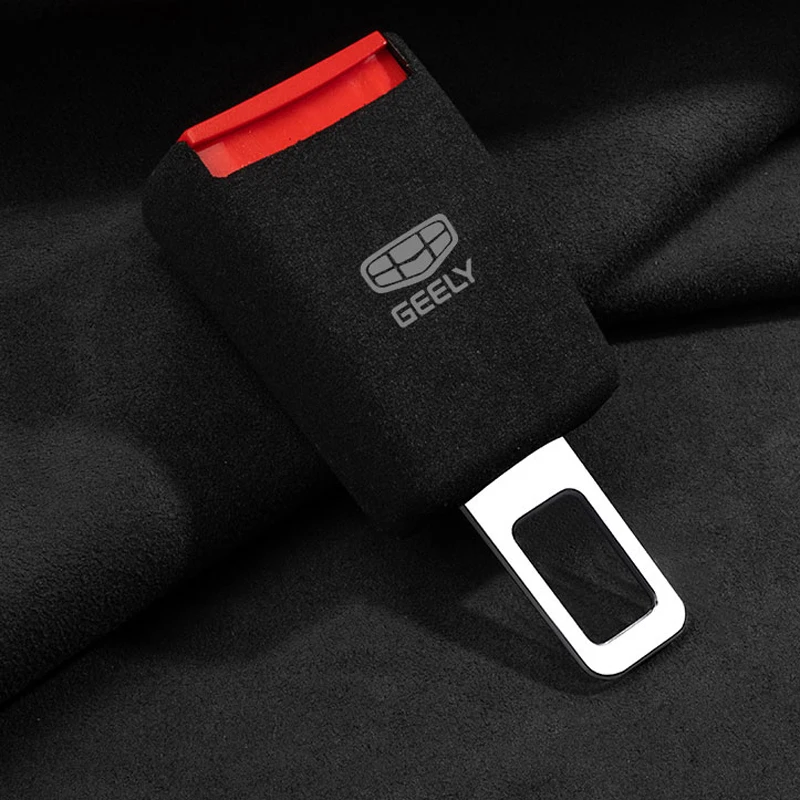 New Car Suede Safety Belt Buckle Extension Thick Plug Extender For Geely coolray emgrand ec7 2023 manjaro atlas pro geely gx3