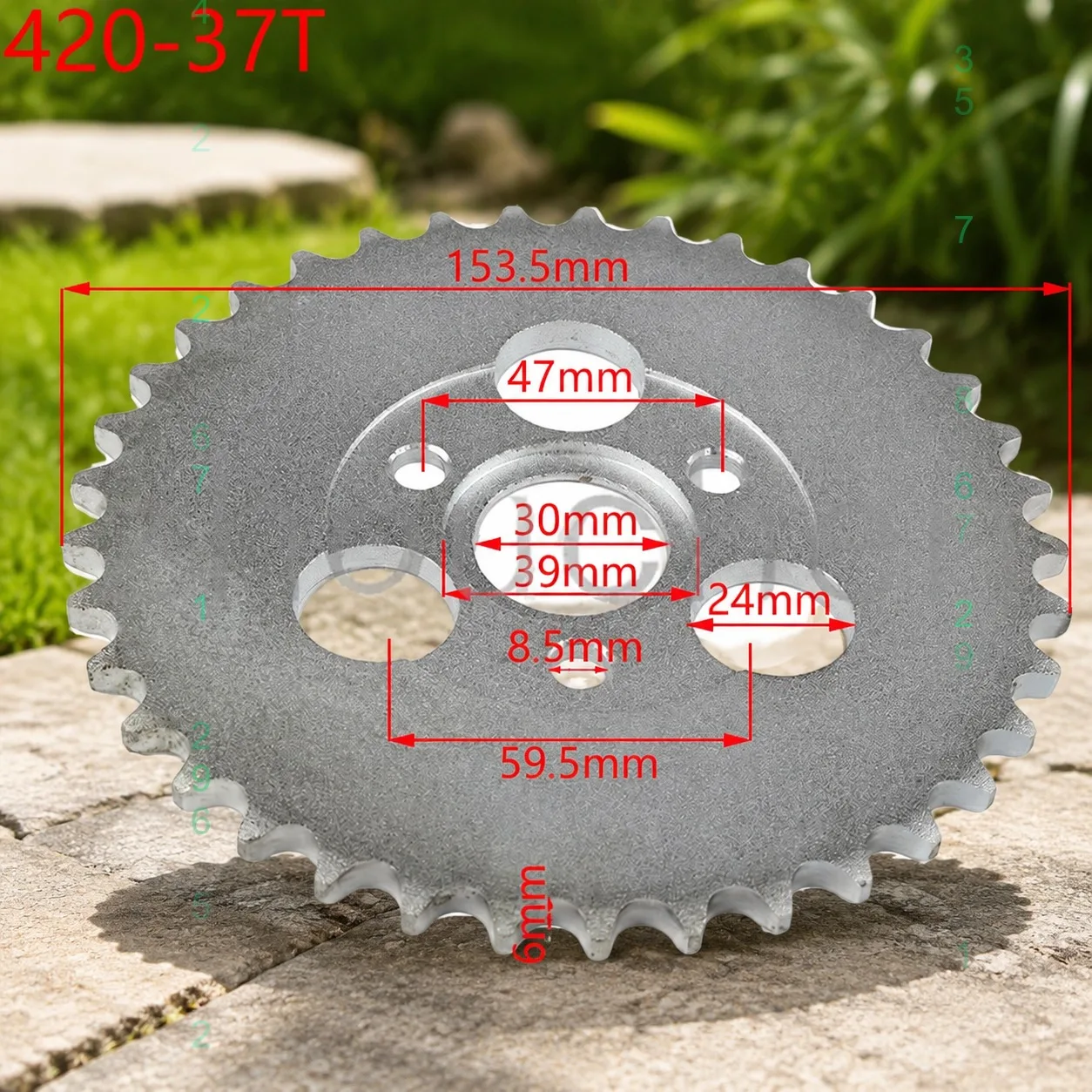 420 37T 30mm Rear Chain Sprocket Gear for Monkey Motorcycle Cross Country Dirt Bike