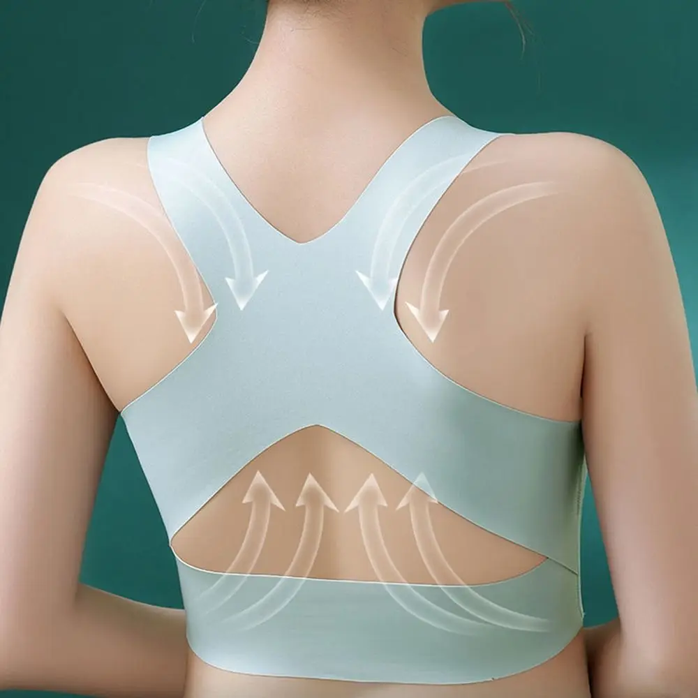 Full Cup Crop Top Breast Pad Butterfly Cross Beauty Back Camisoles Gathered Bra Front Closure Bra Seamless Push Up Bra Tank Top