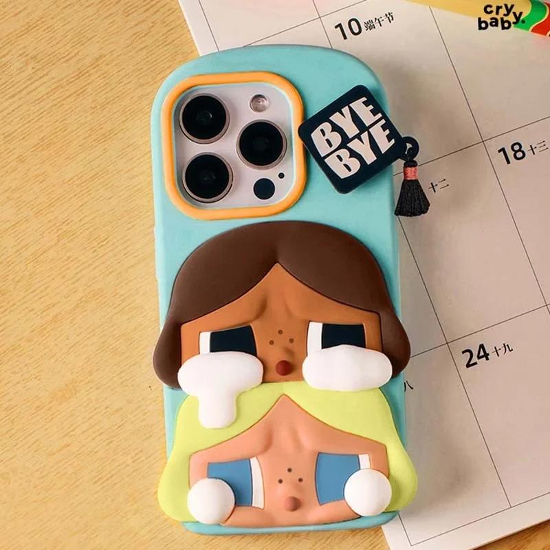 Crybaby Sunset Song Series Mobile Phone Case IPhone 14/15 Anime Peripheral Phone  Ornament Accessories Trendy Cartoon Decor Toys