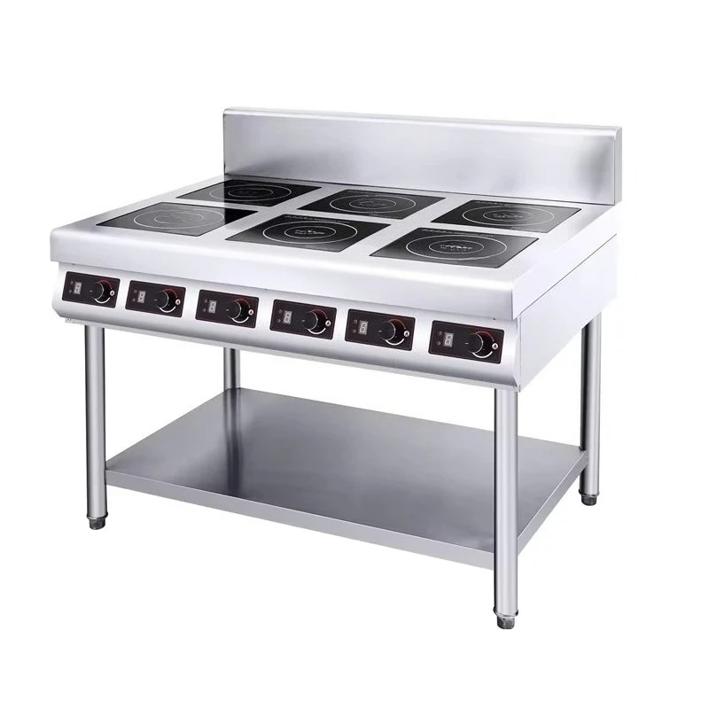 6 Burner Electric Induction Cooker Stainless Steel Kitchen Stove for Household Restaurant Use - Energy Efficient Cooking Equipme