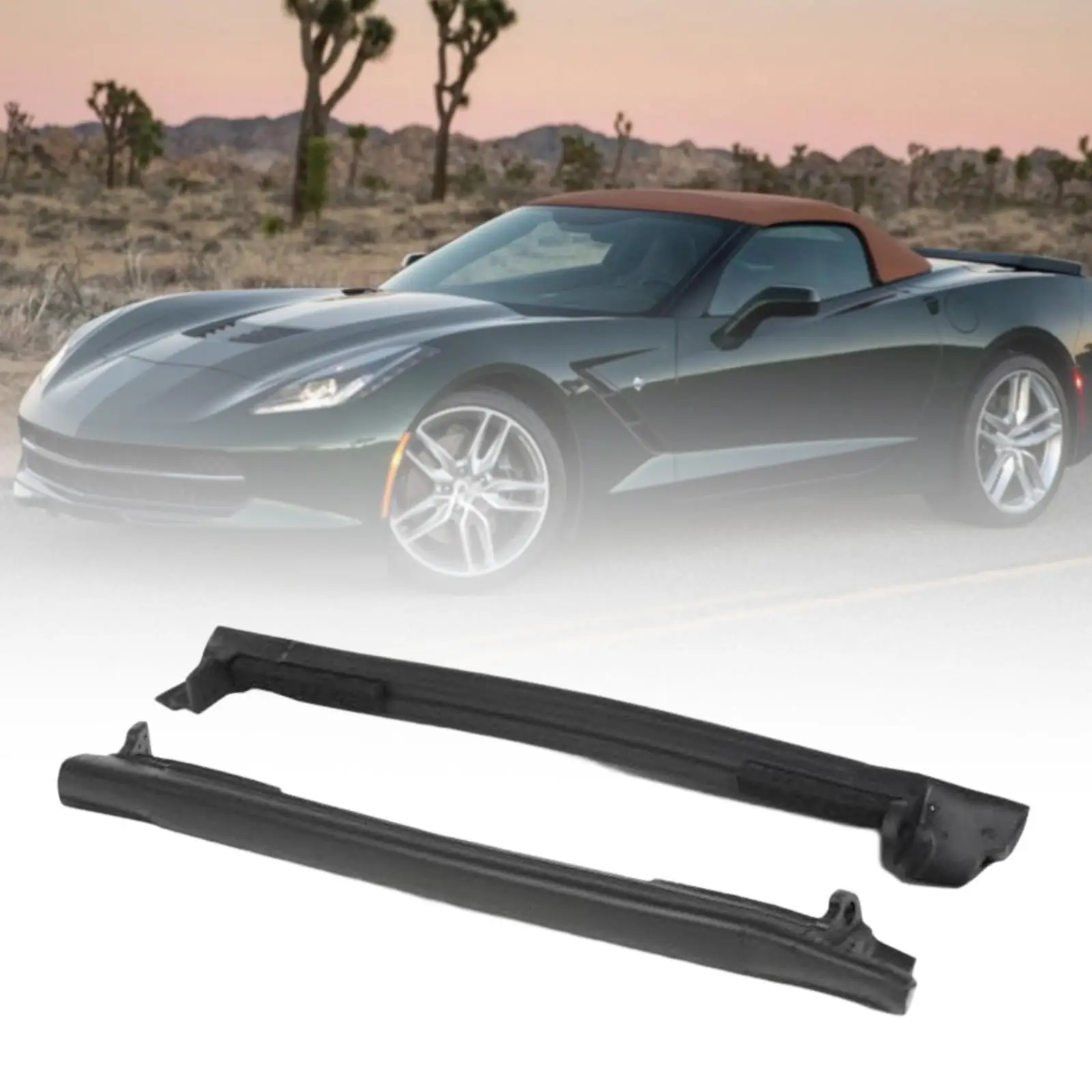 

Top Mounted Side Weatherstrip Seals Wear Resistant Car Accessories for Chevrolet Corvette 1997-2004 Black