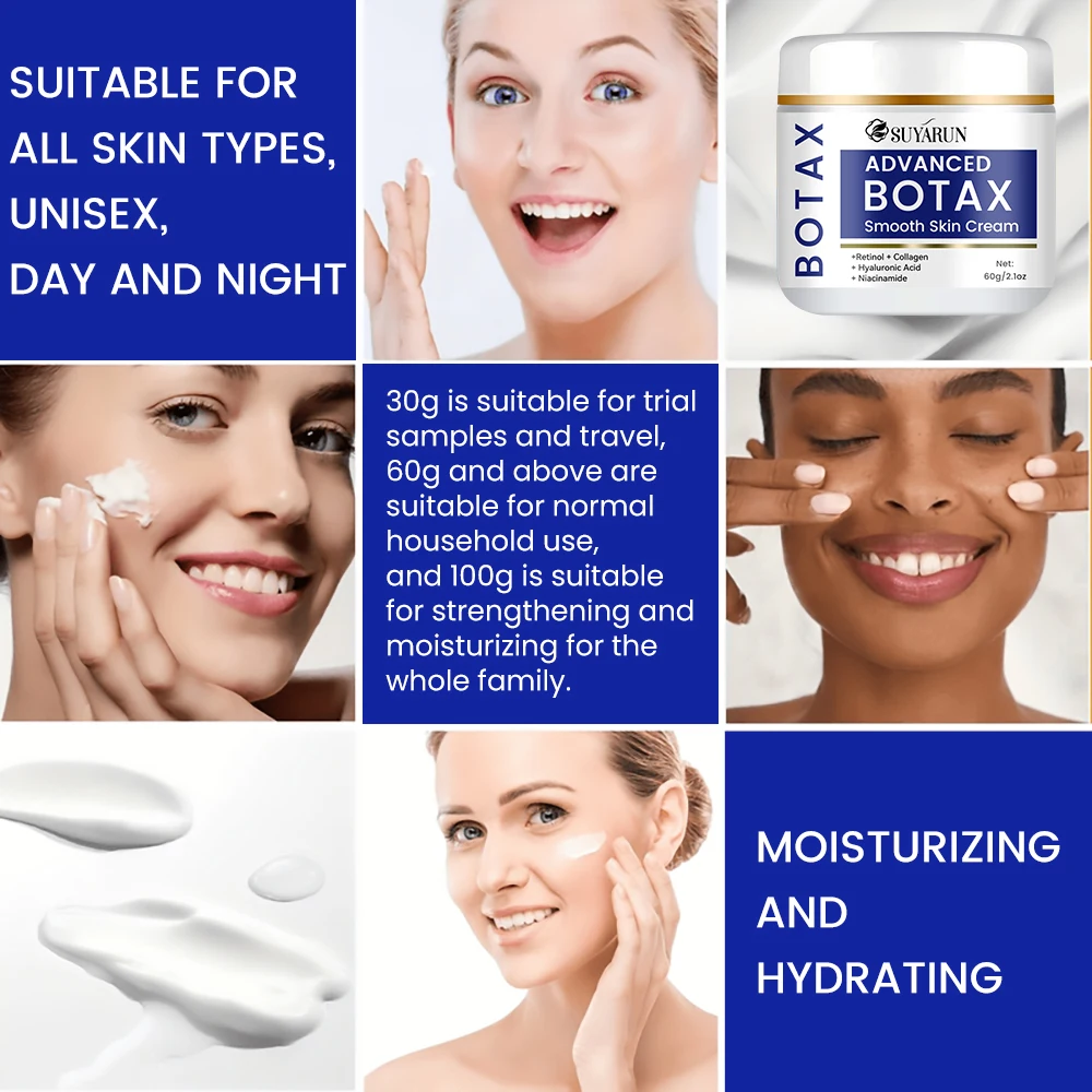 كريم ترطيب حمض الهيالورونيك SUYARUN - ترطيب مضاد للشيخوخة لجميع أنواع البشرة، يمتص سريعًا وغير دهني.