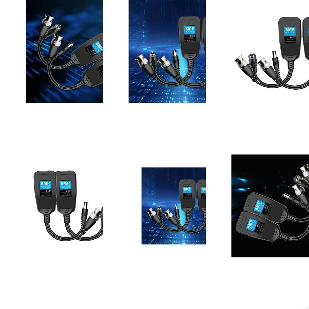 193A Reliable Video and Power Transmission Passive Video Balun for Security Systems with Cat5e/Cat6 to BNC Connection