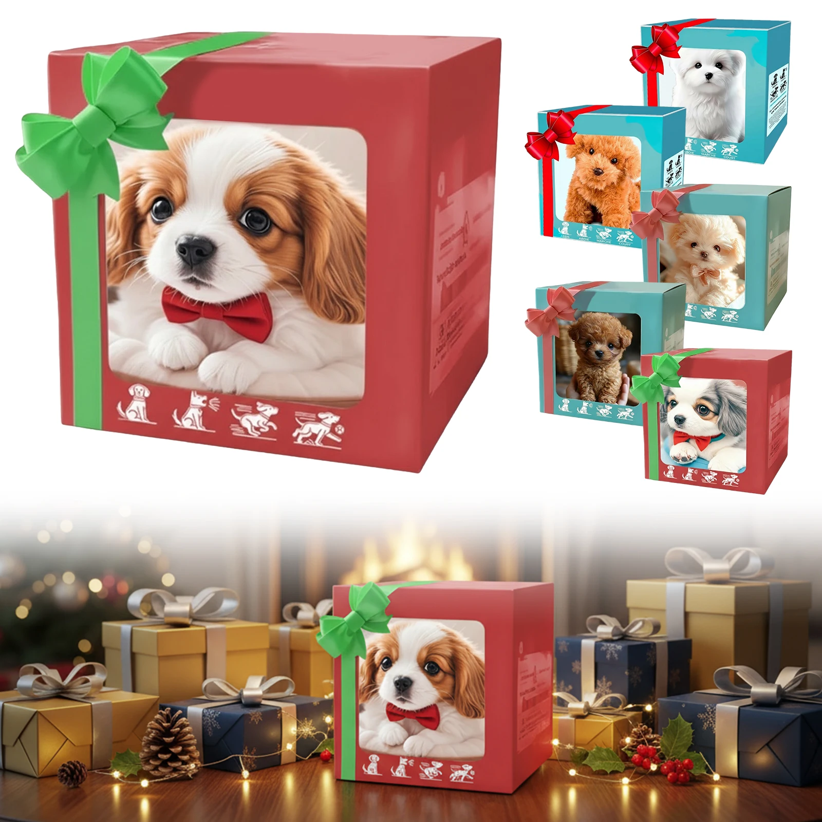 สุนัขตุ๊กตาเสมือนจริง เดินได้ มีเสียง สุนัขหุ่นยนต์อิเล็กทรอนิกส์สำหรับเด็กอายุ 3-6 ปี