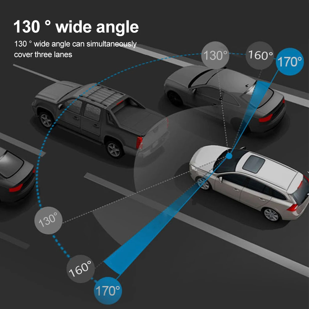 2K Car Dash Cam Driving Recorder USB Powered 130° Car DVR Camera with Night Vision WiFi Loop Recording 24Hour Parking Monitoring