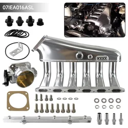 Billet Intake Manifold w/ Fuel Rail+Throttle Body Fits For BMW E36 E46 325i 328i 323i Black/Silver