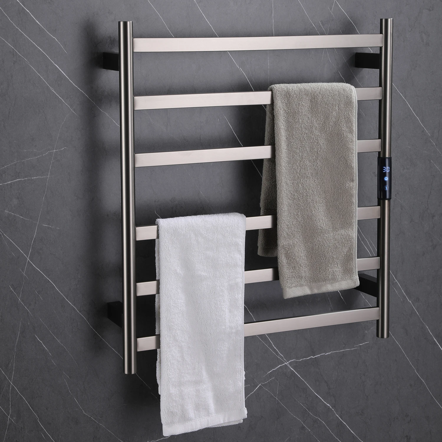 المهنية المنزل جدار جبل الحمام 6 أشرطة تسخين كهربائي قضيب تعليق المناشف الرف للفندق