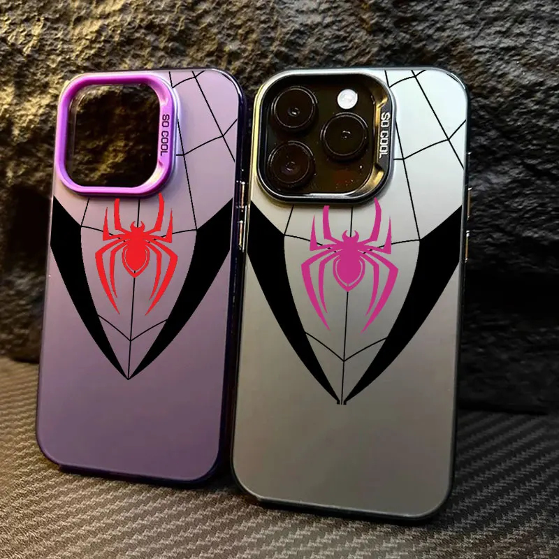 

Spiderman Logo Marvel Phone Case For iPhone 11 12 13 14 15 16 17 Pro Max 16e 17E 17 Air Plus 13 Mini Shockproof Funda Back Cover