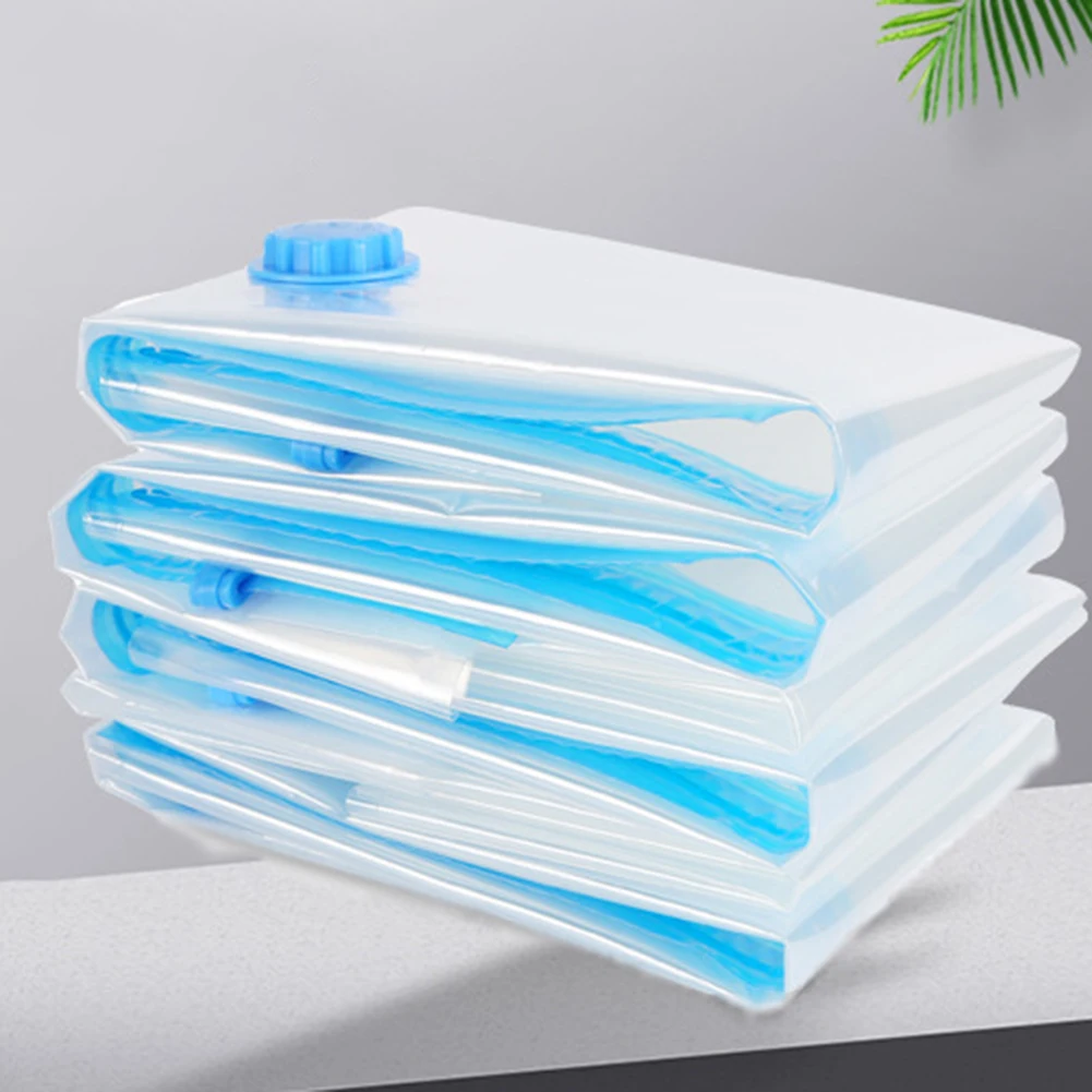 6pcs Vacuum Bag And Pump Cover For Clothes Storing Large Plastic Compression Empty Bag Travel Accessories Storage Container