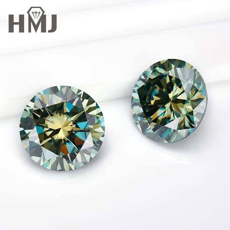 [ Never Fade ] Wholesale Factory GRA VVS1 Original Green Moissanite Loose Stone 0.1ct-20ct Lab-Grown Moissanites Diamond