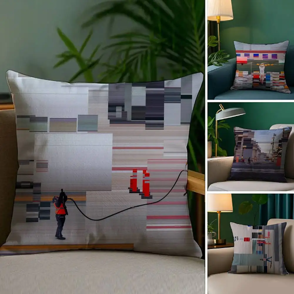 Abstract World Premium Printing Pillow Case Anti-dustmite Invisible Zipper Sofa Bed