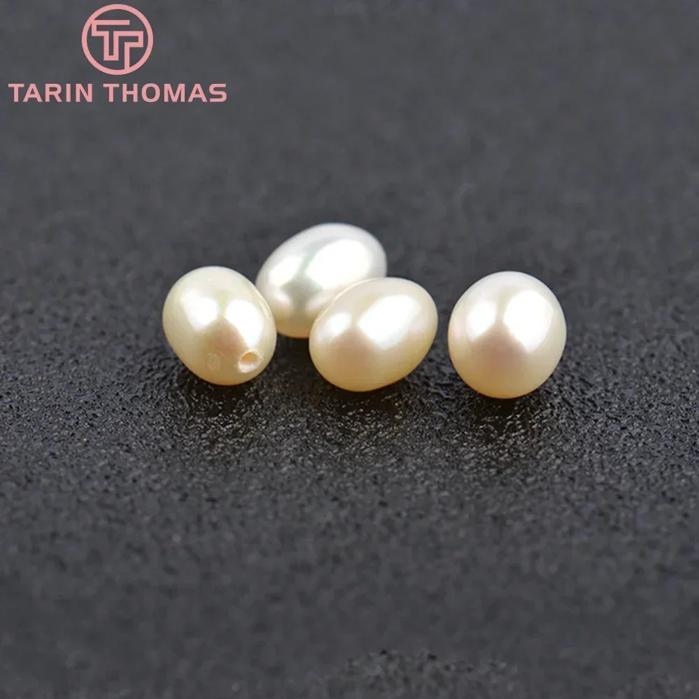 Perles Naturelles avec Trou d'Espacement pour Fabrication de Bijoux, Accessoires de Haute Qualité, 6x8mm, 7mm, DIY, Vente en Gros, 4983