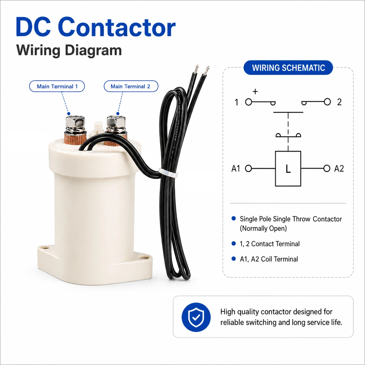 SEV100A High Voltage Vacuum  DC Contactor 12V/24V/48V/84V  DC Relay Power Motor Control Tool  Electric Motor Car or EV charger