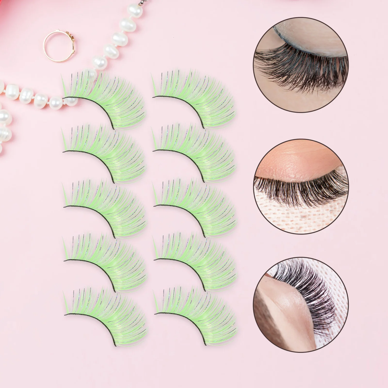 

5Pairs Halloween Fake Eyelashes Long Artificial Lashes Exaggerated Design Party Makeup Women False Lashes Women Fake Eyelashes