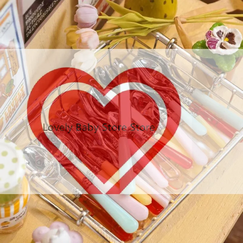 

【BS】5Pcs Doll Accessories 1/6 Scale Miniature Dollhouse Kitchen Mini Knives Forks Spoons Tableware Set Model Girl Gift