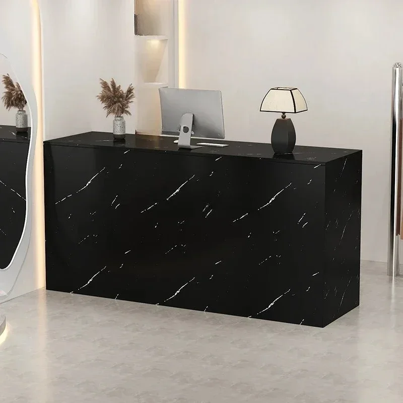Simple modern commercial checkout page beauty salon reception desk store small cabinet