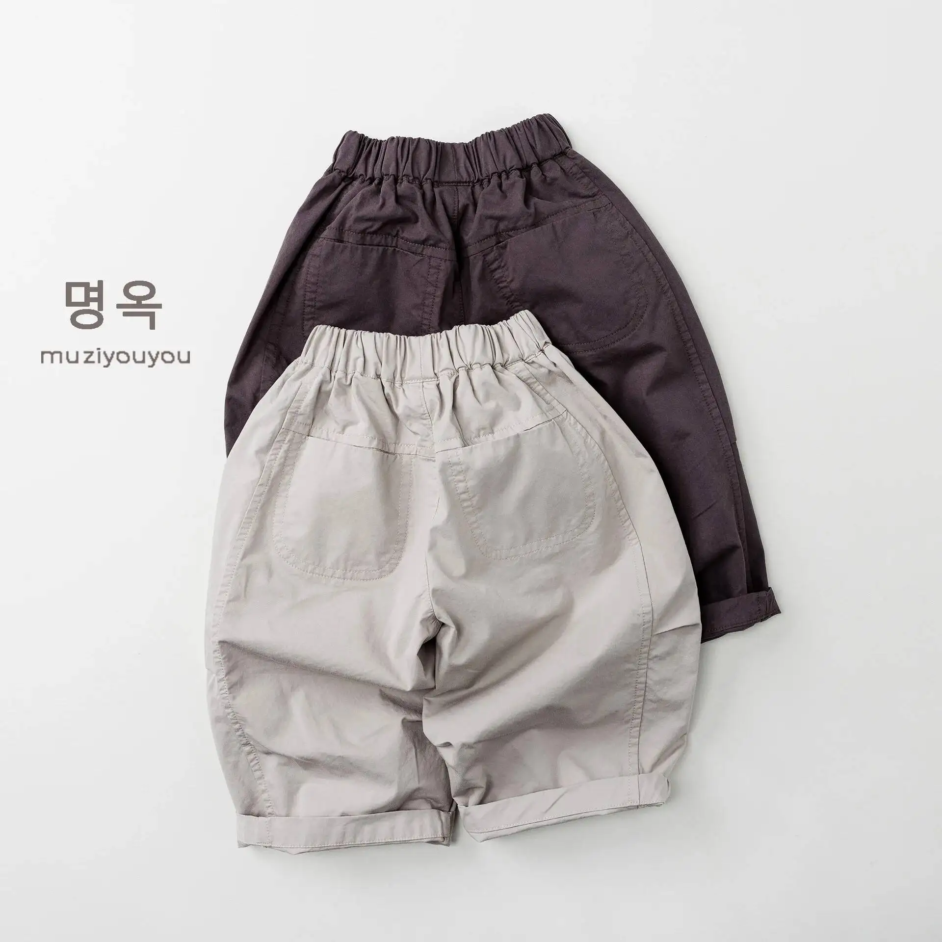 Frühling Sommer Kinderhosen 1-8 Jahre Jungen Mädchen Baumwolle Dünn Gespleißte Lockere Gerade Hosen Koreanische Kleinkind-Hosen für Kinderkleidung – Detail 3
