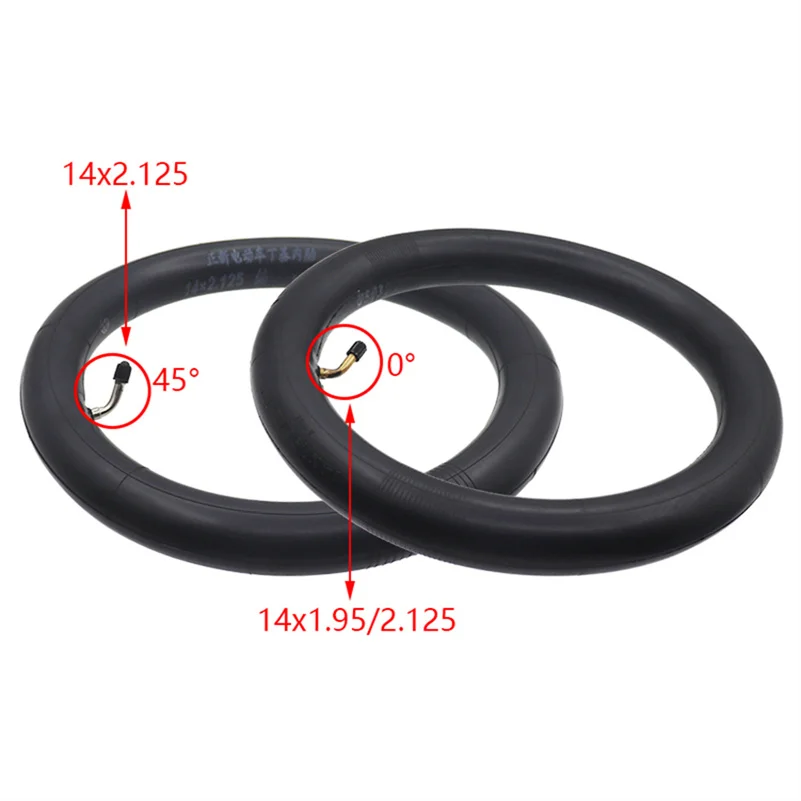 High Quality 14X1.95/2.125 Electric Bicycle Inner Tube for 14 Inch Kugou V1   Accessories  Stroller Parts