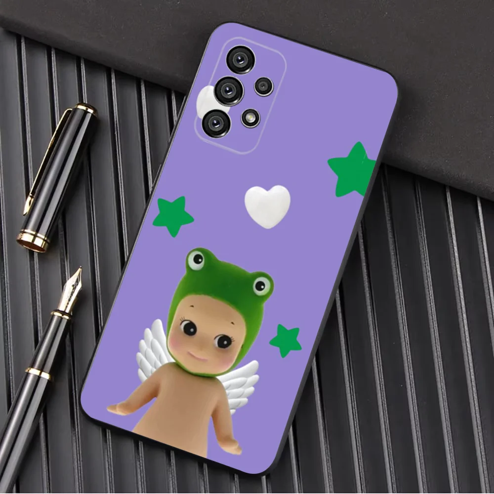 Cute Baby Sonny Angel  Phone Case For Samsung Galaxy A13,A21s,A22,A31,A32,A52,A53,A71,A80,A91 Soft Black Shell