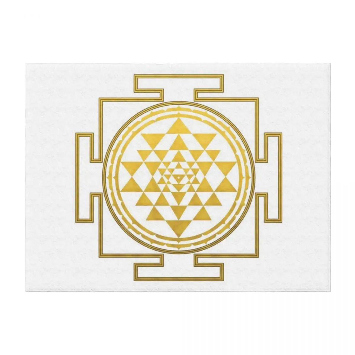 

Sri Yantra - vintage gold Throw Blanket Plush for winter Beautifuls Sofas Blankets