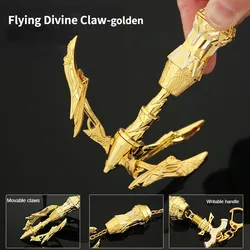 Game Weapon Anime Surroundings 12CM removable hidden weapon Flying Divine Claw gold zinc alloy model Handicraft Decoration Toys