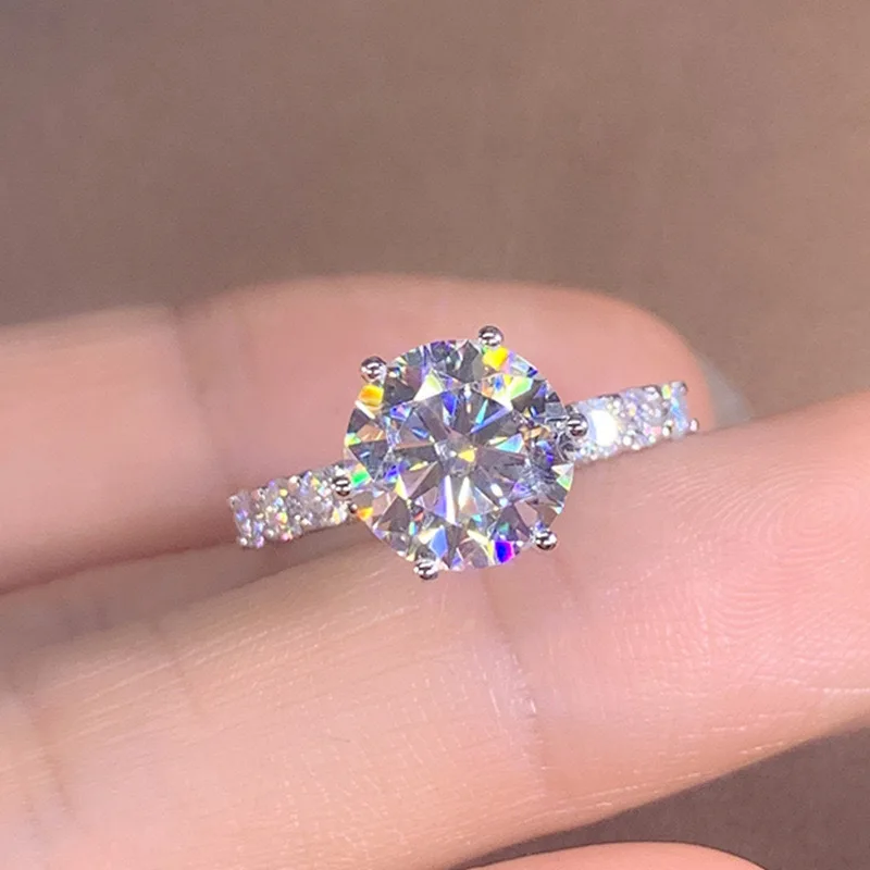 Newly-designed Wedding Rings for Women Silver Plated Cubic Zirconia Fashion Lady's Finger Accessories Jewelry