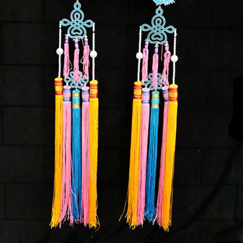 Long Opera Tassel Accessories Ancient Drama Hat Pendant Fringes Colorful Hangings