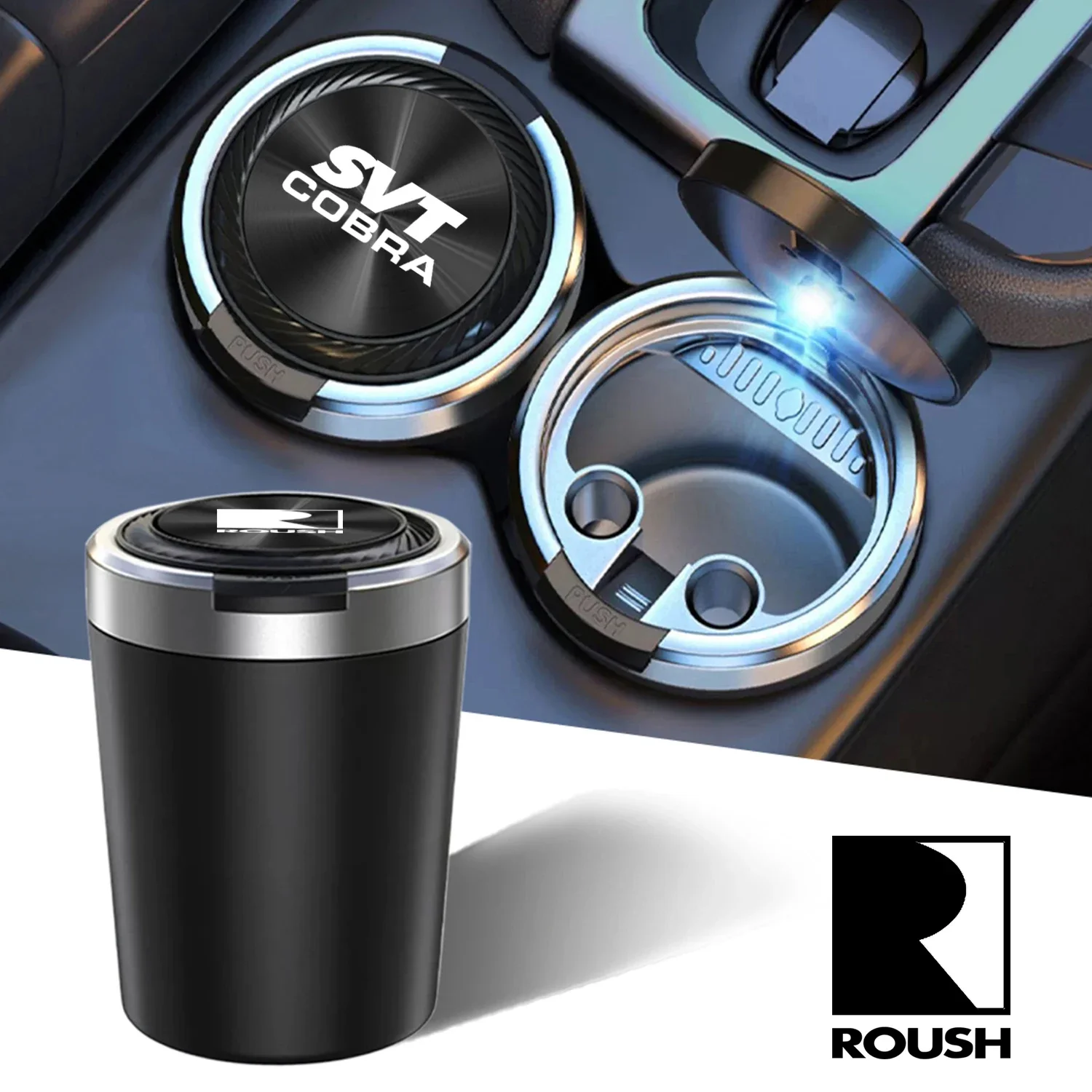 

Автомобильная пепельница cenicero с текстурой, автомобильные аксессуары для Ford Roush svt Cobra Mustang F-150 f150 f250 f350 v8 raptor