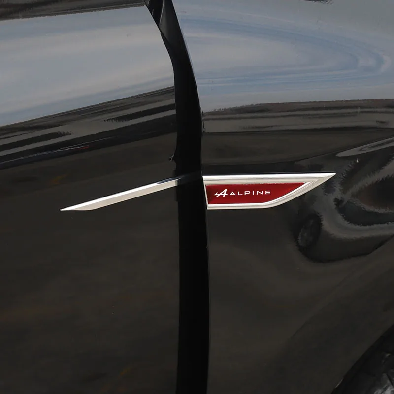 2 قطعة شارات السيارة الجانب الباب الجسم الحاجز ملصقات سكين شارات الديكور لملحقات جبال الألب #3