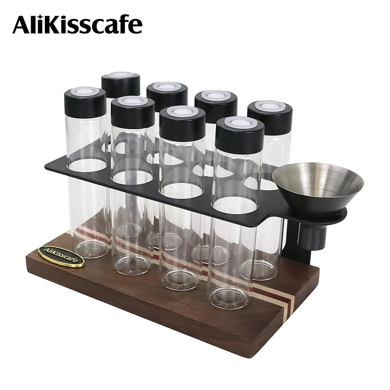 Alikisscafe Coffee Beans Storage Tube Container Display Single Dose Tea Exhaust Valve Barista Tool Espresso Accessory Coffeeware