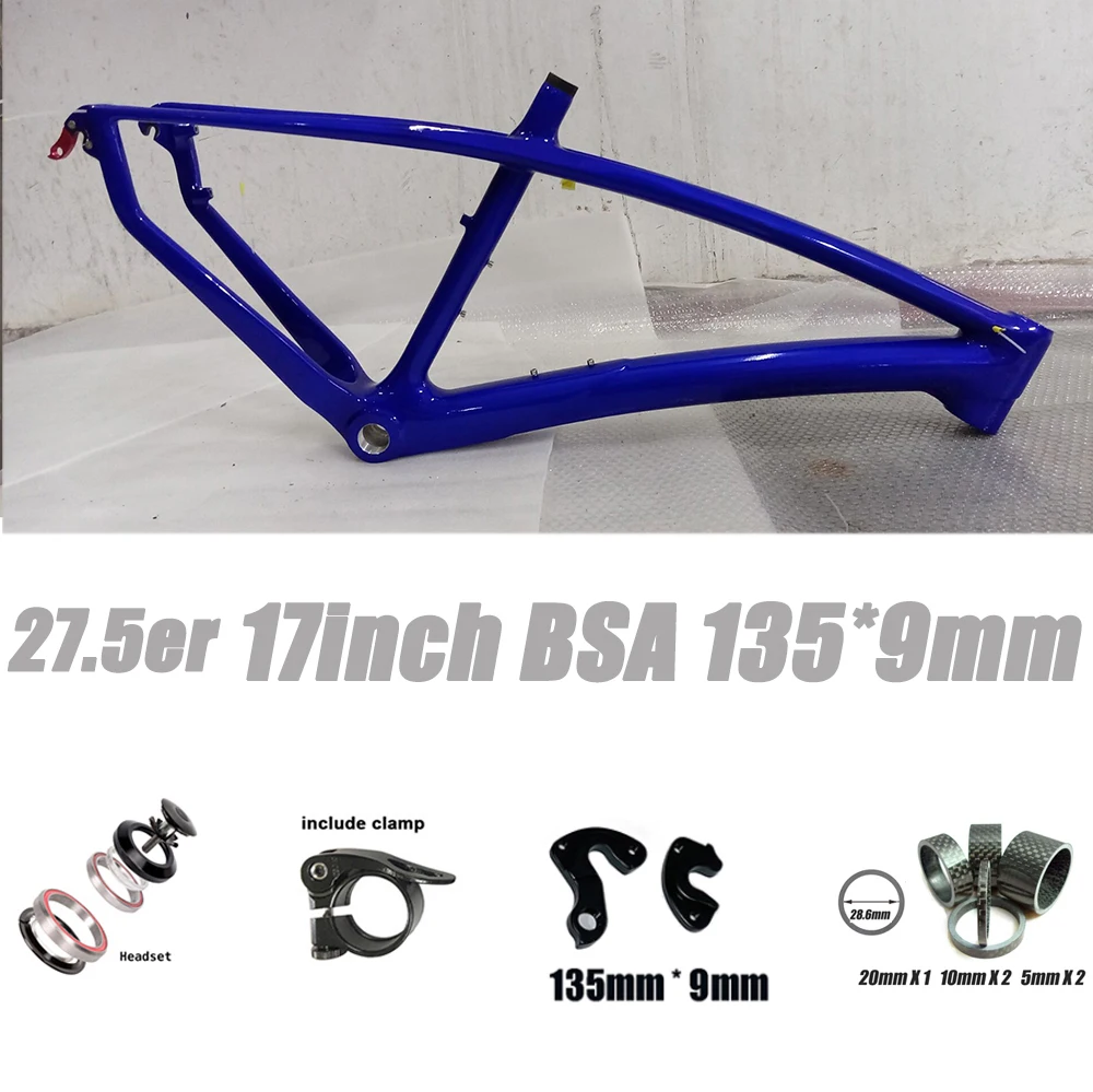 Full Carbon Mountain Bicycle Frameset, 27.5er MTB Frame, Available Size 17Inch, PF30 BSA Bottom Bracket, T1000 Frame Promotion