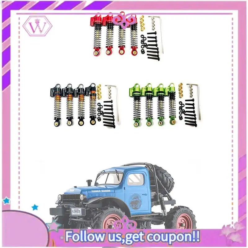 

Upgraded 2X For FMS FCX24 Metal 43Mm Shock Non Oil Pressure 1/24 RC Crawler Car Upgrades Parts Accessories,Black